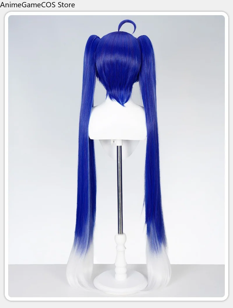Anime Neverness To Everness Nitsa Cosplay Wig Special Blue White Gradient Hair Comic Con Props Role Play Gift Women Party view 5