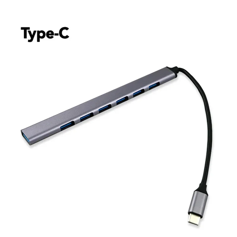 USB HUB Type C 3.0 USB-A Hub Splitter 7-poorts USB3.0/2.0 met USB-C PD Hoge snelheid gegevensoverdracht voor pc Laptop Macbook Accessoires