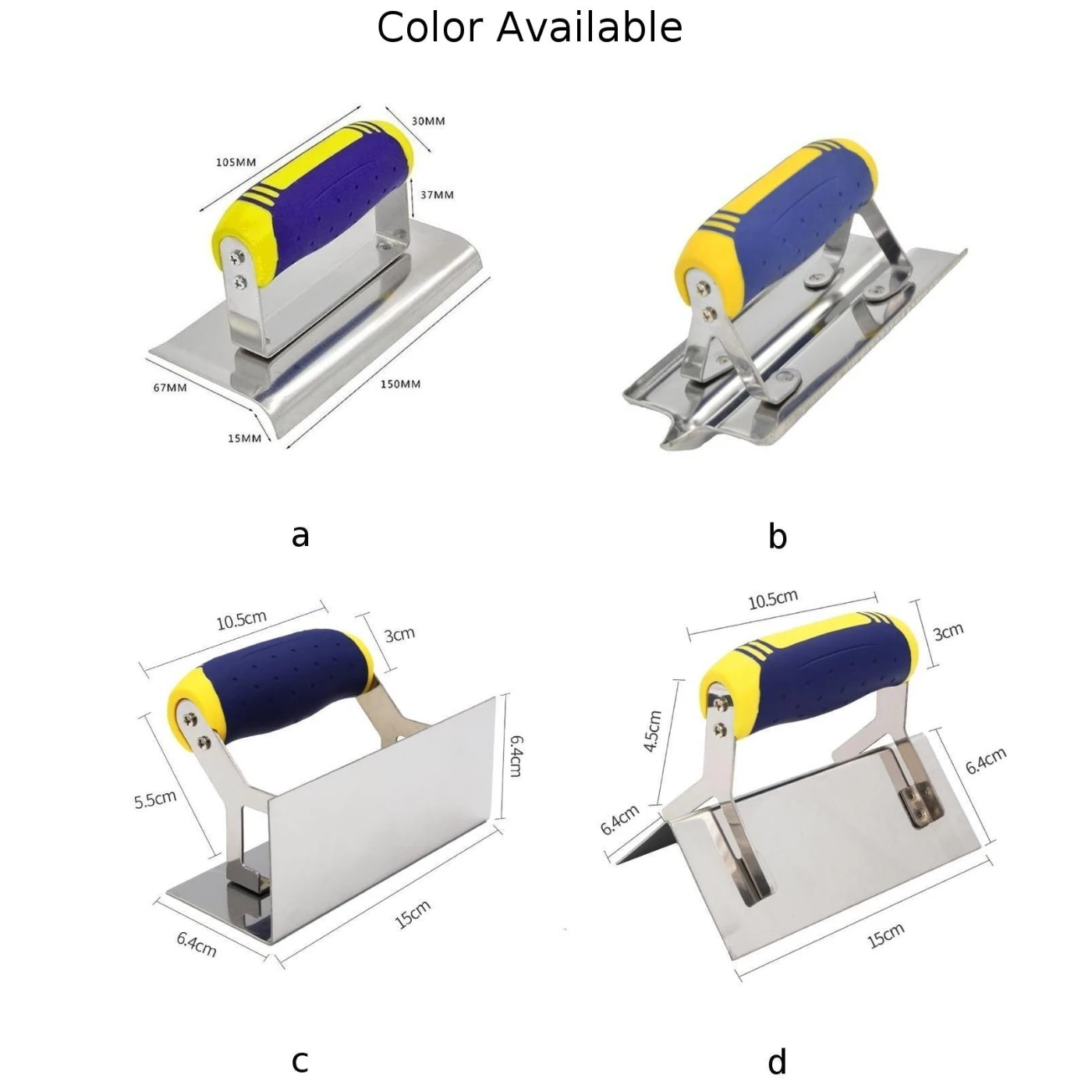 Curved Ends And Radiused Edge Design Groover Tools Stainless Steel Blue Yellow Silver Plaster Cement Finishing Curved Ends