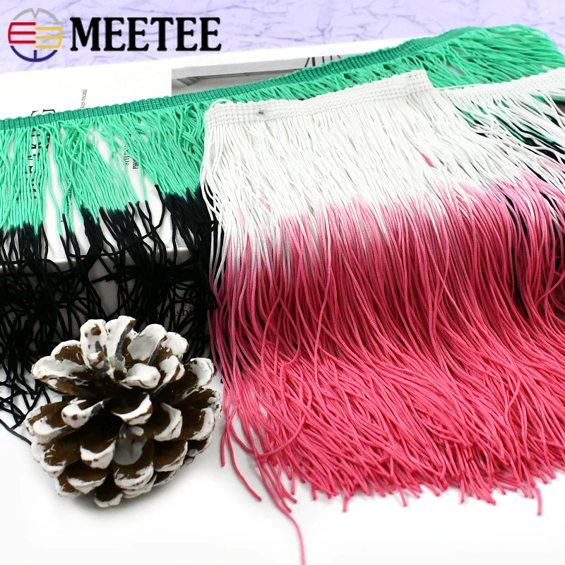 

1/2Meters 20cm Gradient Fringe Tassels Latin Dress Curtain Lace Trim Dance Clothes Trimmings Tassel Fringes Sewing Accessories