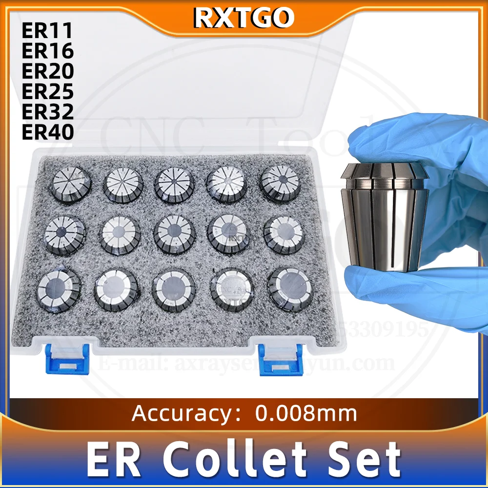 1 مجموعة ER11 ER16 ER20 ER25 ER32 ER40 أسطوانة معدنية عالية الدقة باستخدام الحاسب الآلي طحن أداة حامل آلة الحفر مخرطة ER كوليت تشاك