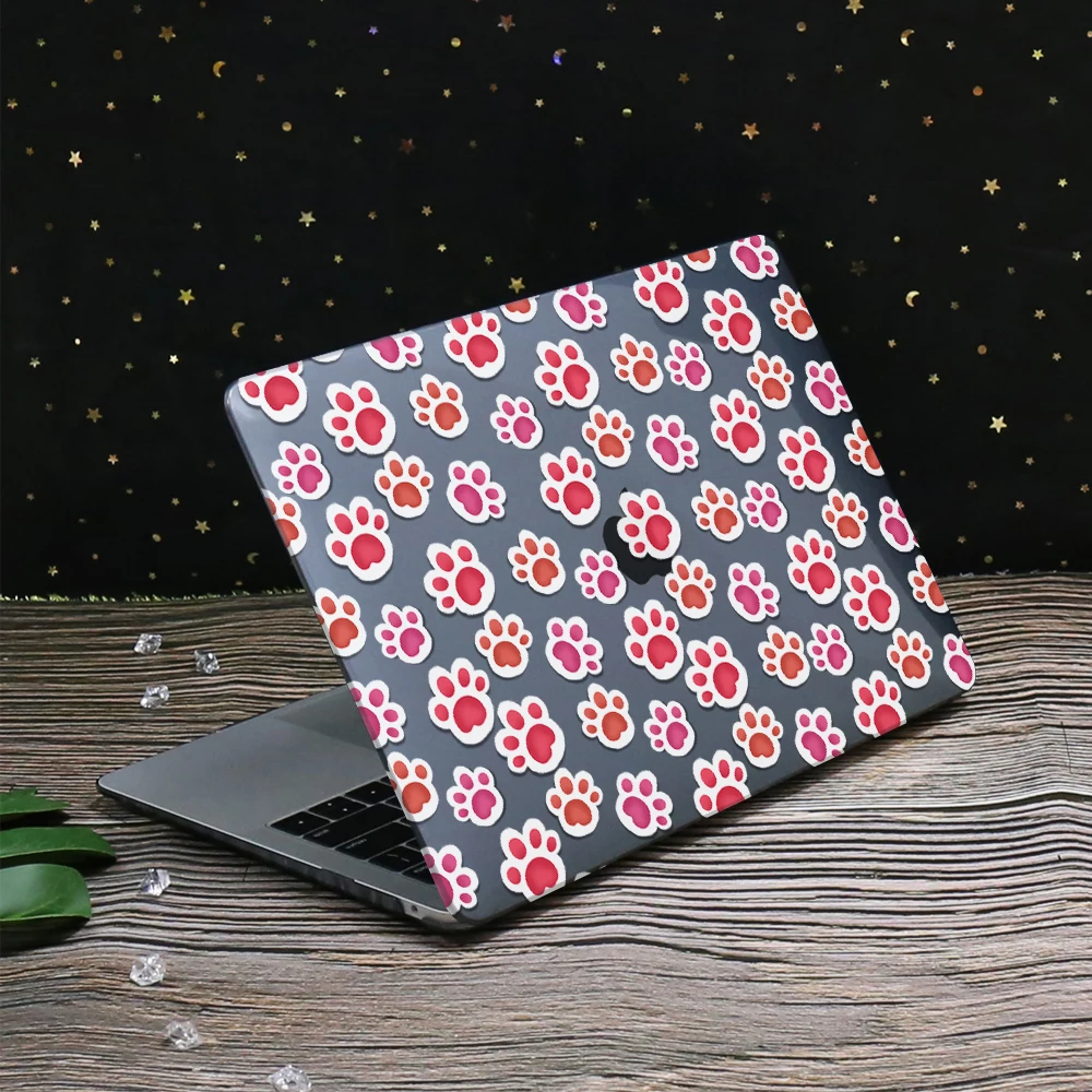 

Cute cat paws UV print Laptop Case for MacBook Neo 13 2026 A3404 case A18 Shell for MacBook Air 13 15 Pro 14 16 M4 M3 M2 Cover
