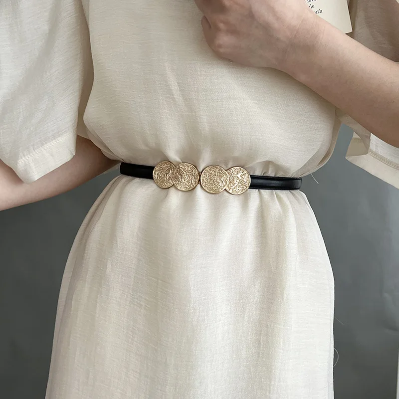 Fashionable High-End Thin Decorative Belt for Dresses  Korean-Style Trendy Waist-Cinching Versatile Outerwear Belt for Women