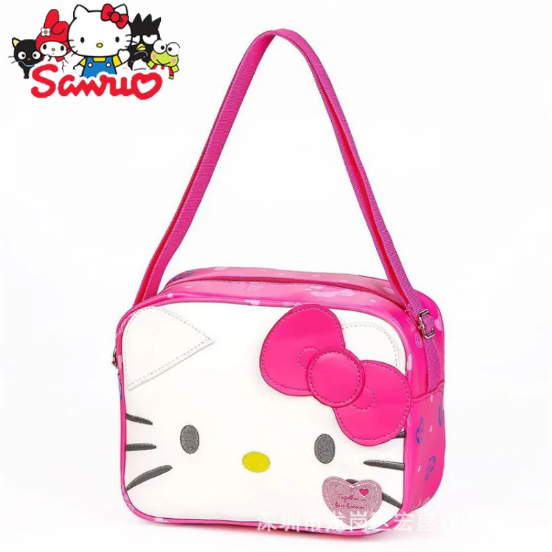 MINISO Melody Kuromi Hello Kitty Cinnamoroll Pochacco Cartoon Kids Shoulder Bag Pink Girl Princess Travel Fashion Cross-body Bag