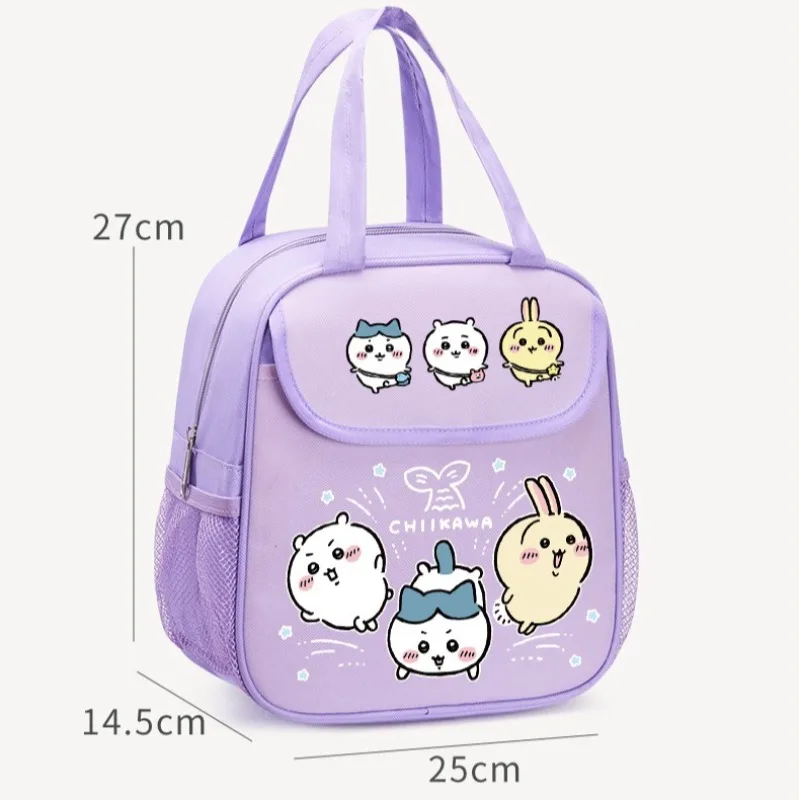 Chiikawaed Insulated Lunch Bag with Thick Aluminum Foil Portable Student Bento Bag Thermal Lunch Tote for School Office Work - view 6