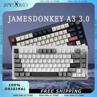 Jamesdonkey A3 3.0 Wireless Mechanical Keyboard 3-Mode RGB Gasket Hot Swap Low Latency Long Battery Life Custom Gaming Keyboard