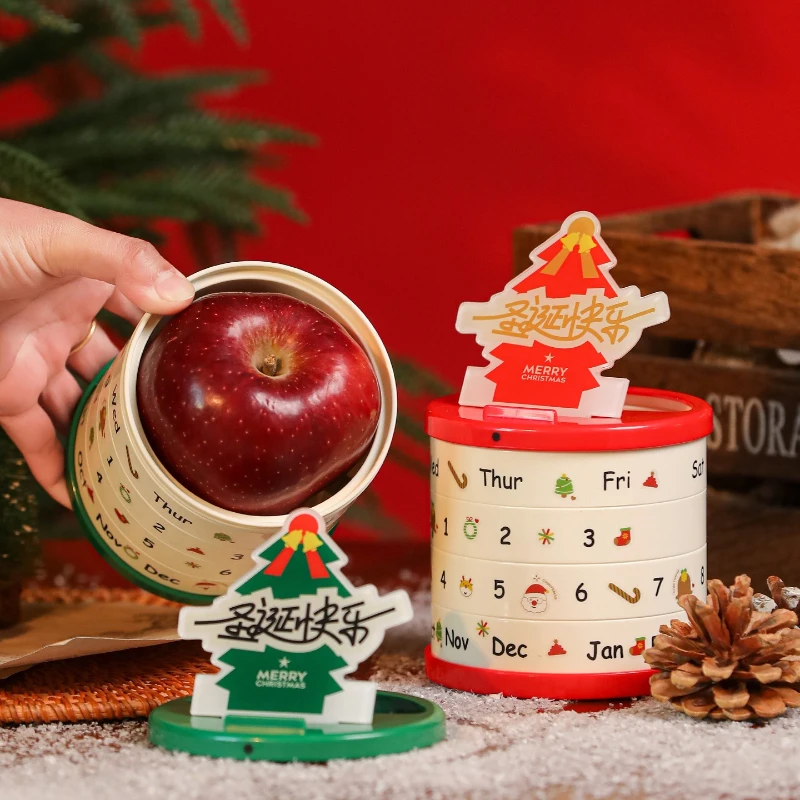 Christmas Packaging Gift Box Christmas Eve Apple Box Christmas Gift Calendar Pen Holder Children's Gifts Creative Toys