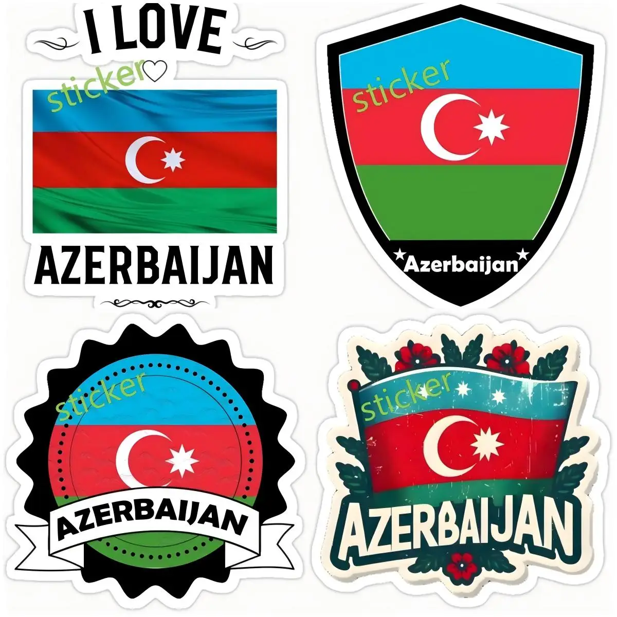 

Azerbaijan DIY Waterproof Laptop Vinyl Reflective for Car Window Bumper Trunk Auto Mirror Motorcycle Decals Decoration