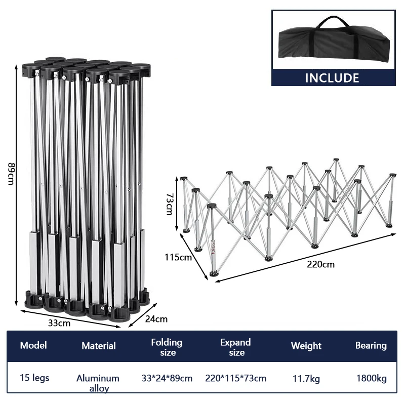 منضدة عمل الساق العنكبوتية متعددة الوظائف منصة تشغيل قابلة للطي تلسكوبية حامل ثلاثي القوائم يدعم 4/6/8/9/10/12/15 أرجل #5