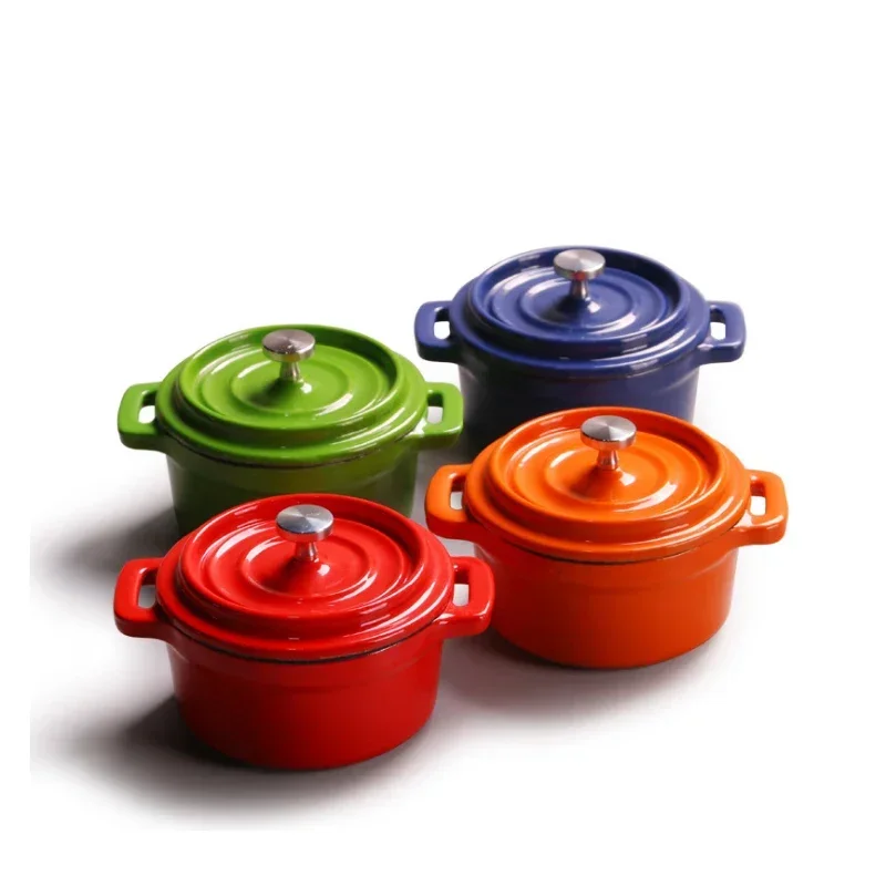 Mini Cast Iron Soup Pot, Baby Food Stew Pot, Household Kitchen Miniature Pot, Qianle Ou 10cm to 14cm Cooking Pot.