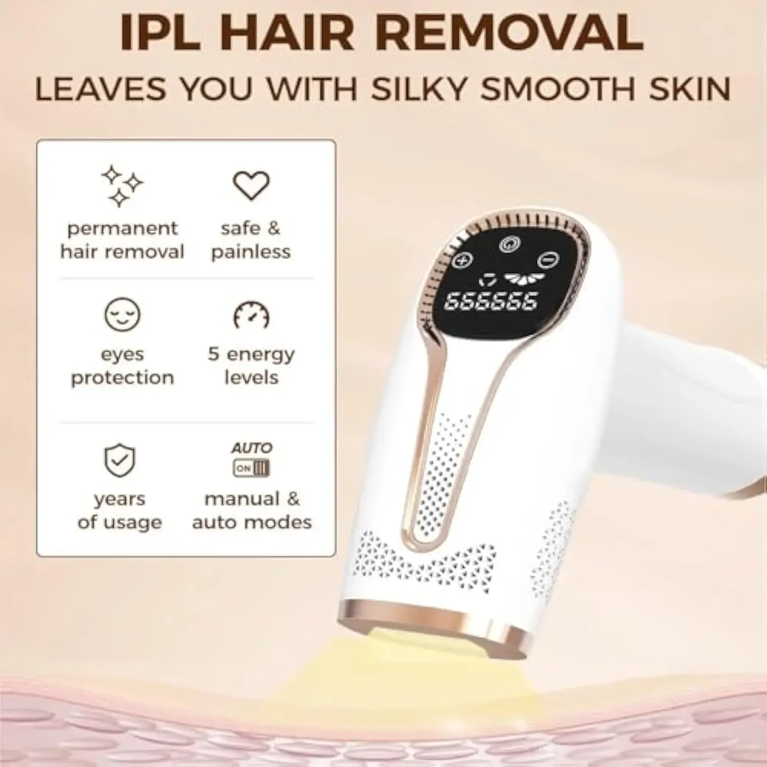 990000 ومضات جهاز إزالة الشعر بالليزر IPL مزيل الشعر الدائم غير المؤلم للجسم بيكيني الوجه مع نتائج جودة الصالون في