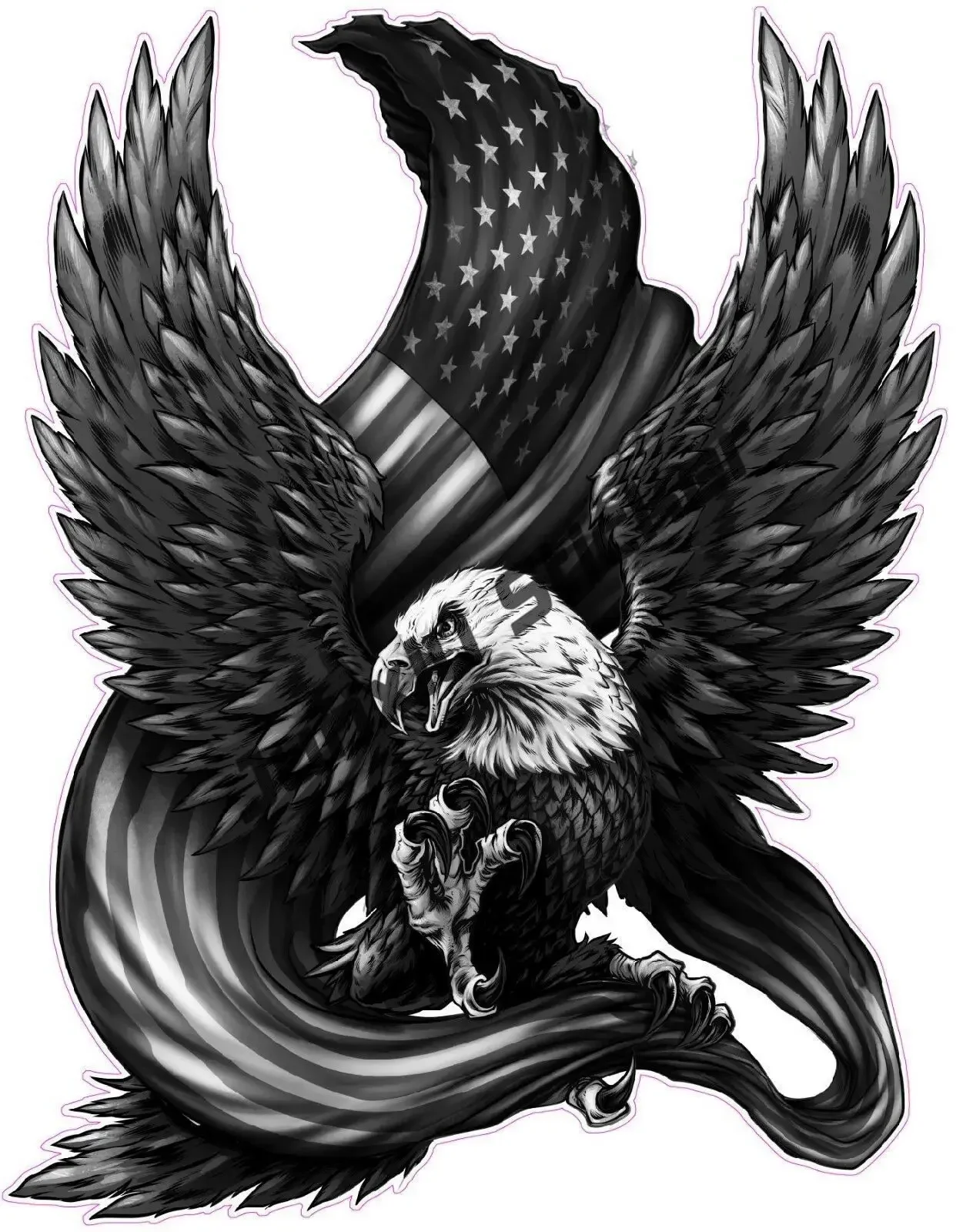 Bald Eagle US American Flag Car Decal Sticker Vinyl Car Assessoires Patriotic Freedom American Bald Eagle Car Truck Window Decal