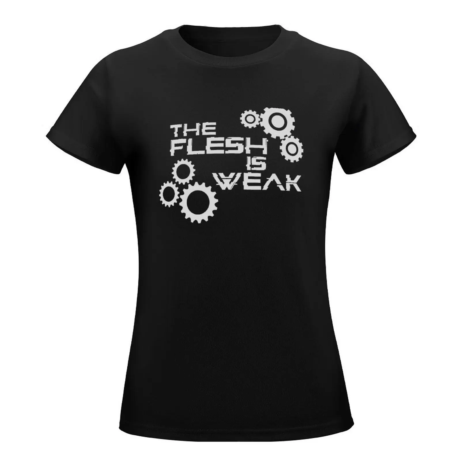 The Flesh Is Weak Admech Print T-Shirt anime clothes summer clothes cute tops Woman clothing