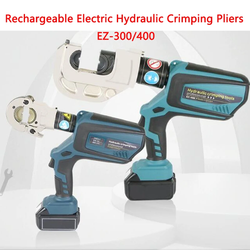 

Portable Digital display 18V Rechargeable Electric Hydraulic Cable Wire Copper Aluminum Terminal Crimping Pliers EZ-300/400