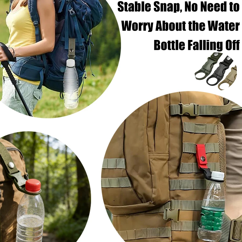 

4/8PCSCamping Webbing Buckle Hook Water Bottle Holder Clip Nylon Webbing Water Bottle, Beverage Key Chain, Hiking Small Tools