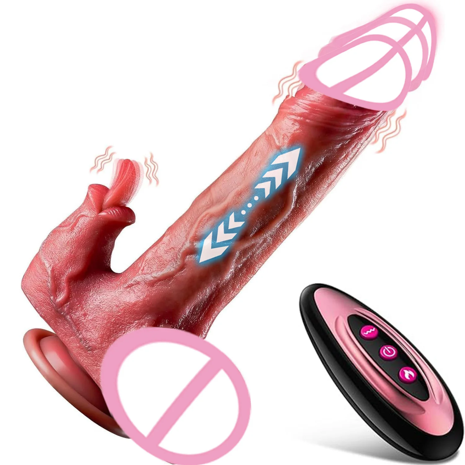 Tongue licking Soft Penis Vibrator Realistic Dildo Sex Toy For Woman Telescopic Dick Toy Artificial G Spot Thrusting Sexy Toy
