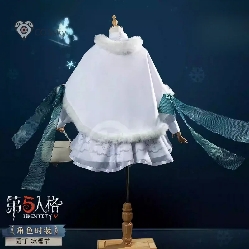 

Костюм для косплея Эммы Уудс из Snow Festival Identity V, Хэллоуин, толстый плащ, платье, набор реквизита, костюм для вечеринки, милый лолита-костюм для девушки