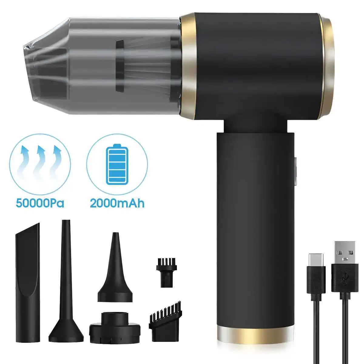 Wireless Vacuum Cleaner Powerful Suction Handheld Cleaning Machine  Portable Duster for Car Keyboard Home Appliance Pet Hair