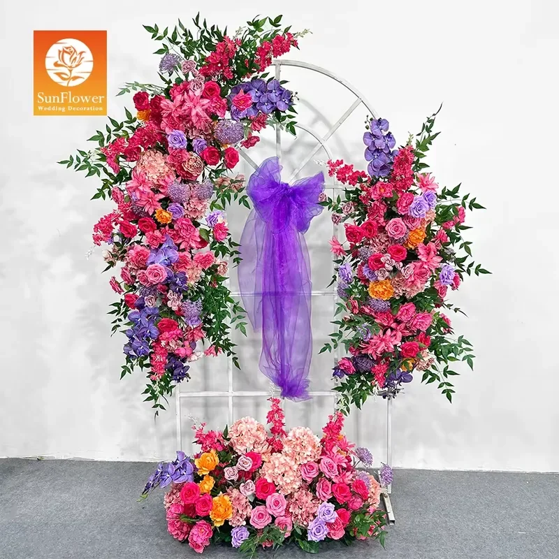 Sunwedding Silk Lotus Artificial Flower Runner Backdrop for Wedding Christmas & Graduation Decorations