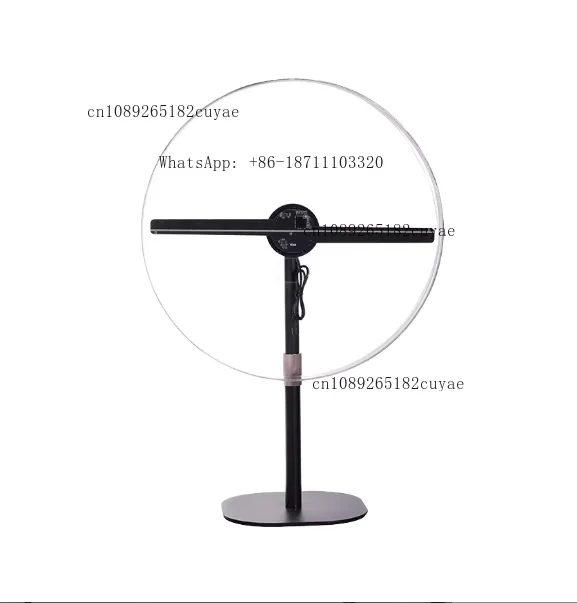 30CM Wifi 3D Desktop Fan Screen Hologram Advertising Machine Projector Light Display Holographic Battery Powered Desktop LED Fan