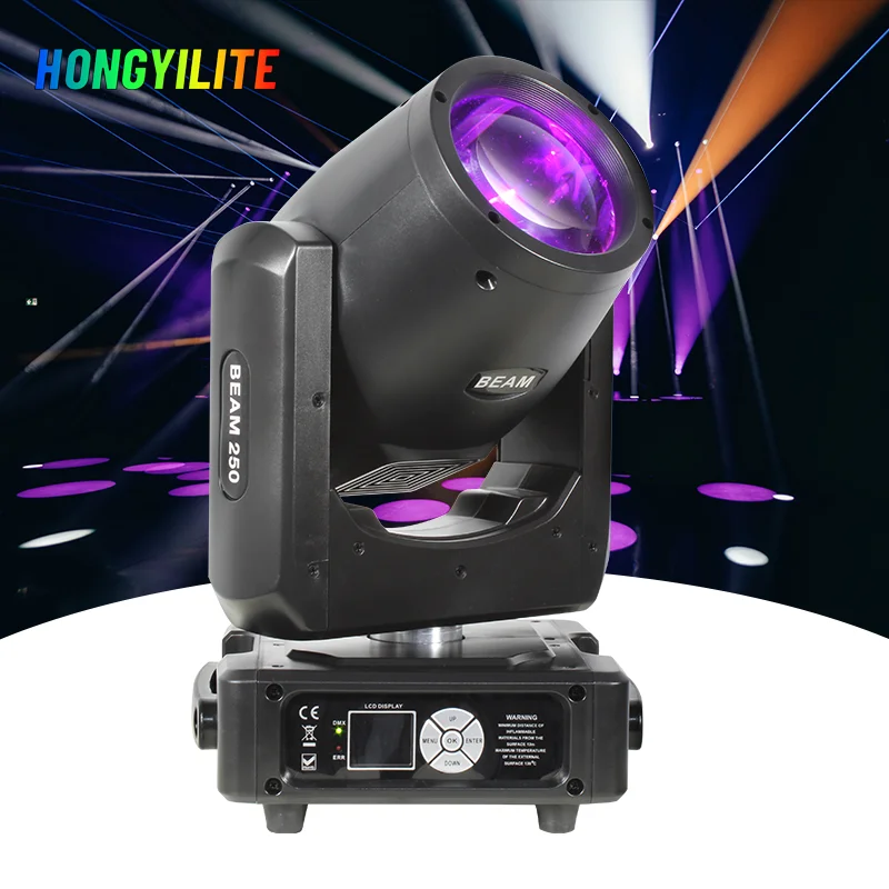 hongyilite mini 250w dj feixe 8r sharppy moving head light equipamento de dj com iluminacao de palco dmx para festa familiar bar discoteca 01