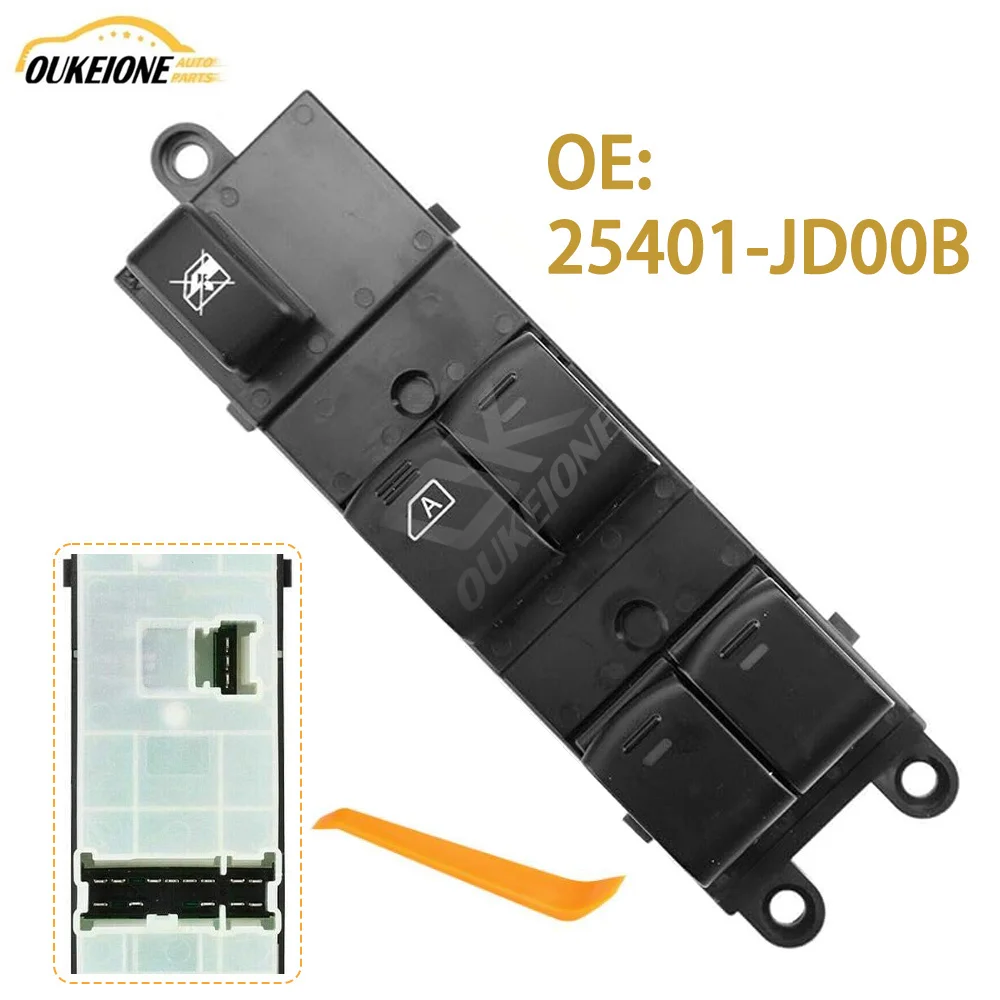 

Для Nissan Qashqai/Qashqai+2 I J10 NJ10) Note II 5 Viss (E12) Передний левый переключатель управления стеклоподъемником 25401-JD00B Автозапчасти