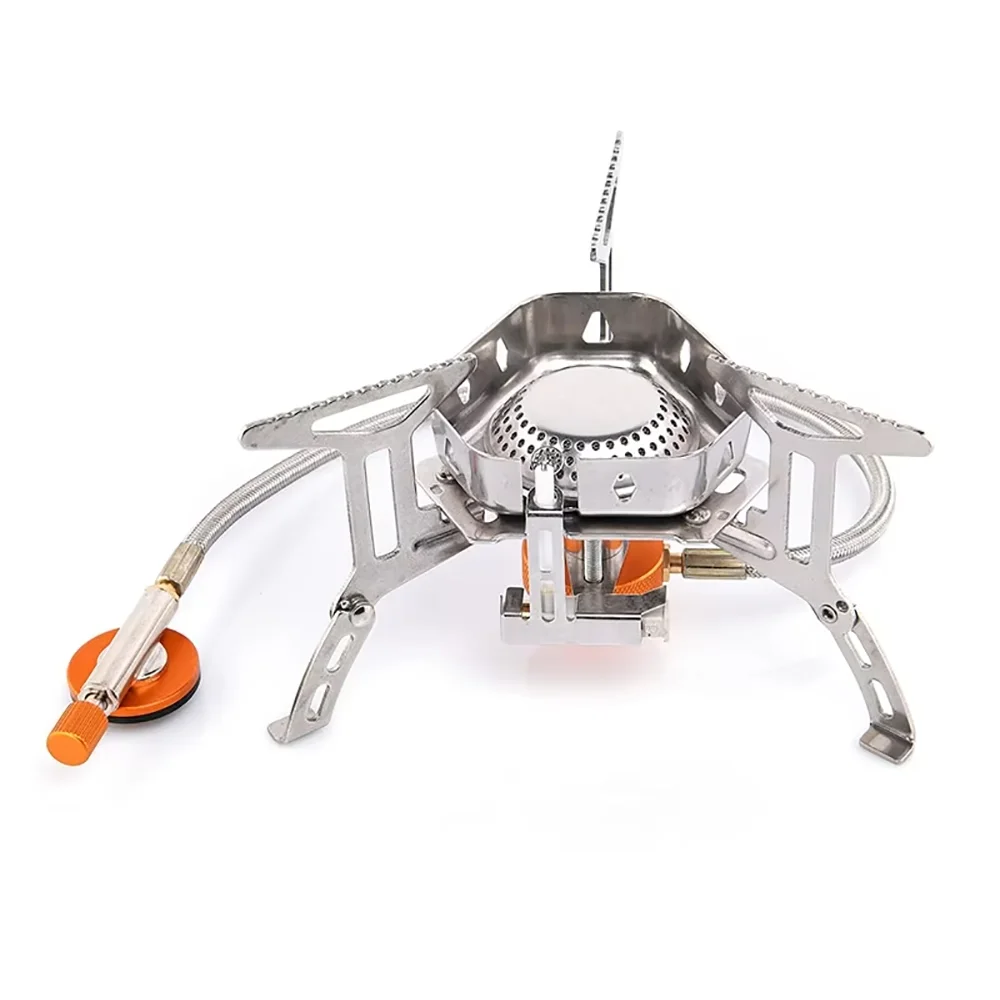 

Ветрозащитная горелка для кемпинга, 3200 Вт, ветрозащитная складная электрическая горелка с электрозажиганием, уличная портативная газовая плита, уличный кемпинг, пеший туризм, рыбалка