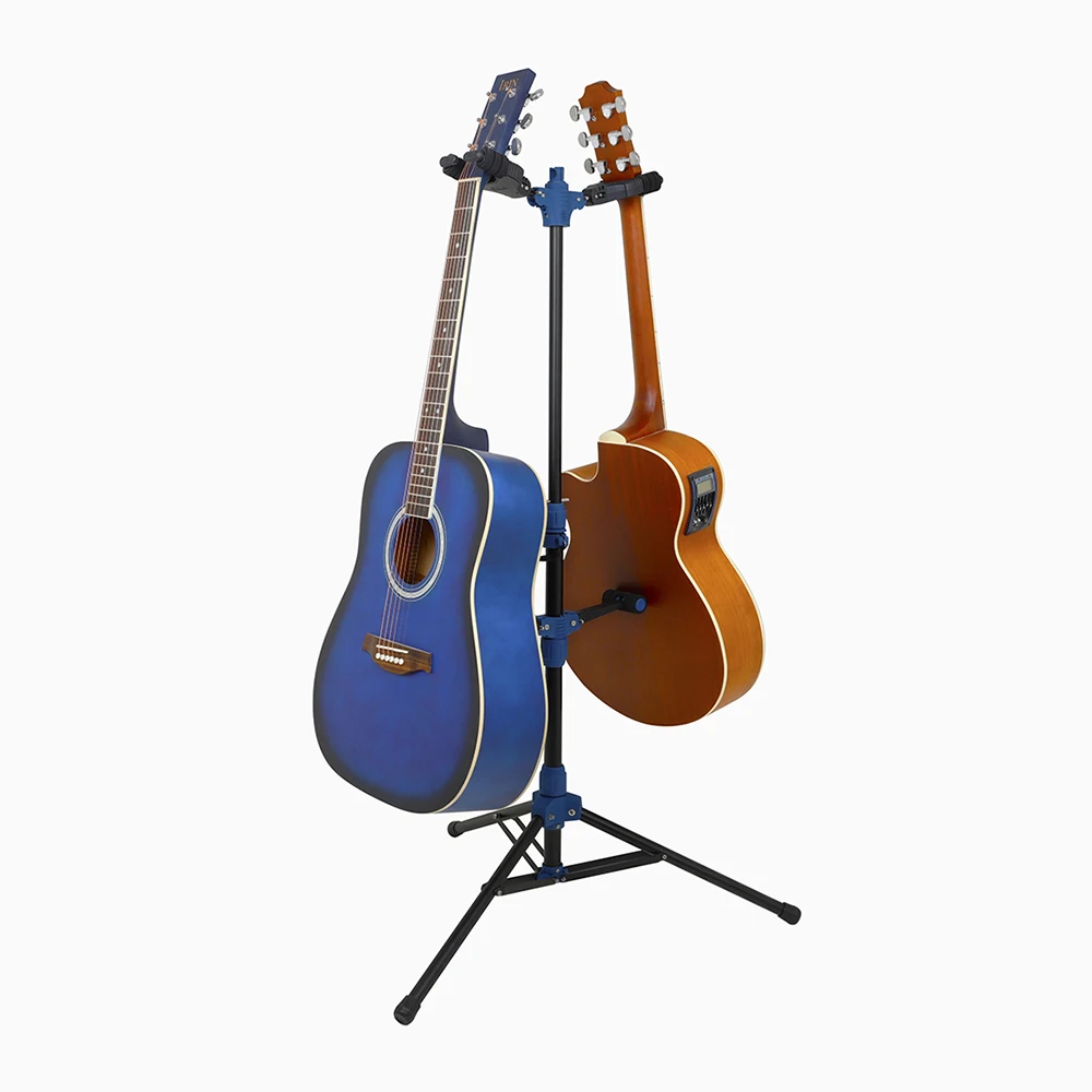 GALUX GS-212 Guitar Stand Folding Upright Guitarra Holder with Double Support Gravity Self-Locking Stand Free Height Adjustment