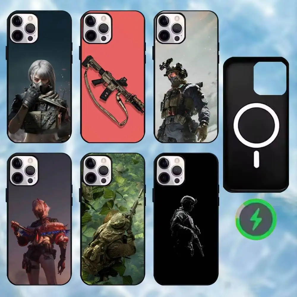 

Delta Force Phone Case For iPhone17,16,15,14,13,12,11 Max Black Wireless Charging Protecitve Cover