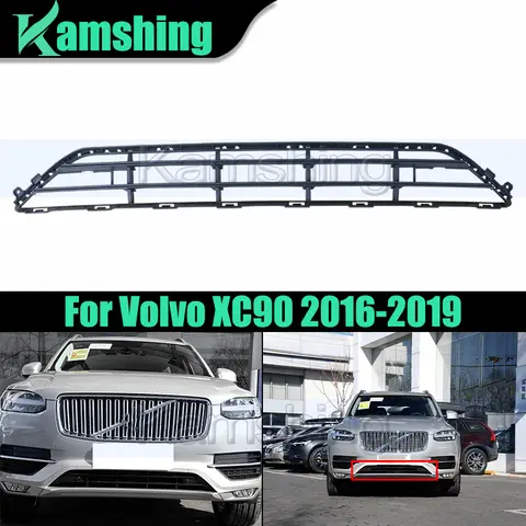 Brand Front Bumper Lower Grille For Volvo XC90 2016-2019 Centre Racing Grills Mask Radiator Grille