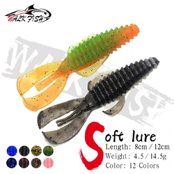 WALK FISH RGBUG 80mm 120mm Fishing Soft Lure Jig Wobblers Swimbait Silicone Baits Shrimp Bass Perch Lure Artifical Craws Bait