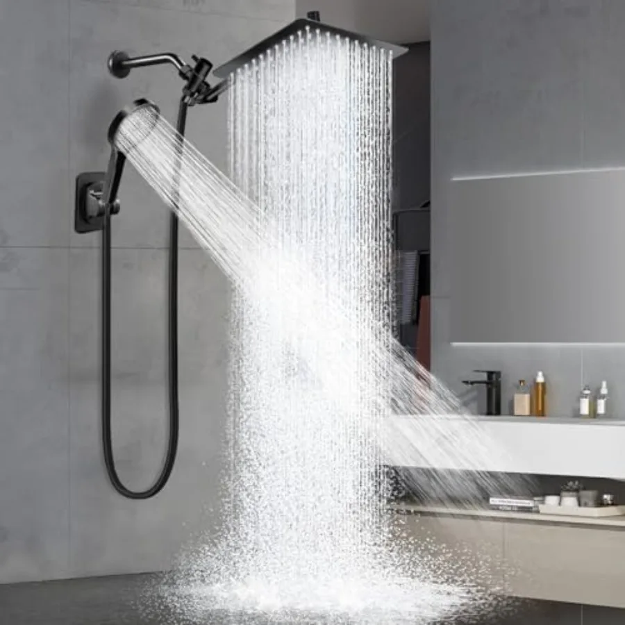 

Shower Head, "Ra Shower Head with Handheld Spray Combo and Adjustable Extension Arm/Shower System, High Pressure Ra Fall Hose,