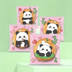 100-Piece Cute Panda Cartoon Self-Adhesive Bags For Snacks, Cookies & Cranberry Treats - Perfect For Parties & Gifts