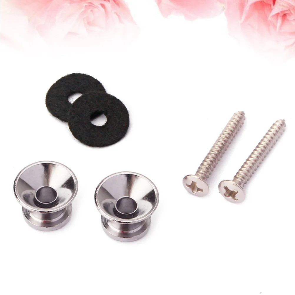 

Metal Guitar Strap Lock Strap Buttons Strap Hook Buttons with Mounting Screws for Electric Acoustic Guitar Bass Replacement