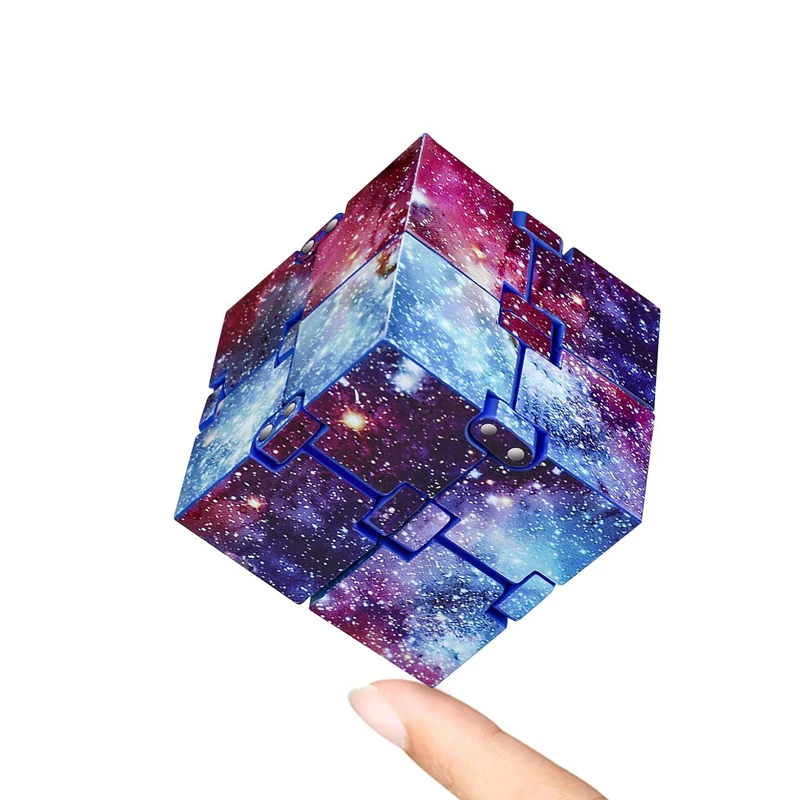 Starry Sky Infinity Anxiety Cube Sensory Autism ADHD Stress Relief Toys For Adults Children Novelty Gift Cubo Para La Ansiedad