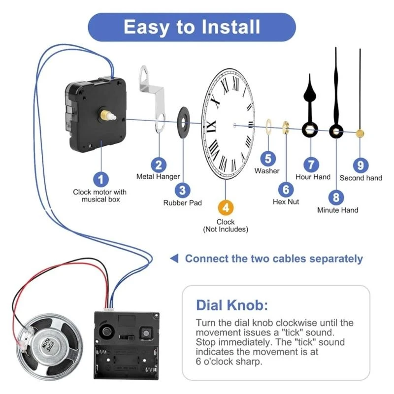 Precise Clock Chimings Clock Movement Mechanism Recreates Classical Church Bells Melodies for Large Mechanical Timepiece