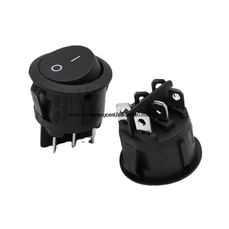 5PCS KCD1-206 23mm Round Rocker Switches 3 Position 6 PIN ON-OFF-ON Rocker Switch 10A 125VAC