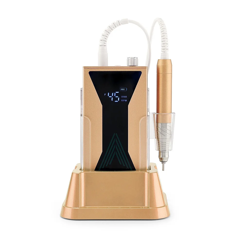 Nail Supply 85w Brushless Motor 45000 RPM Nail Drill Portable Rechargeable for Professional Salon Use Logo Custom E-file Machine