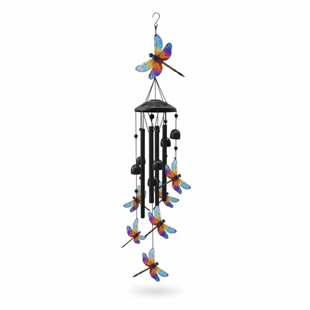 Sunflower Butterfly Wind Chime Bird Metal Hummingbird Wind Chime Elegant Hanging Ornaments Garden Wind Chimes Courtyard
