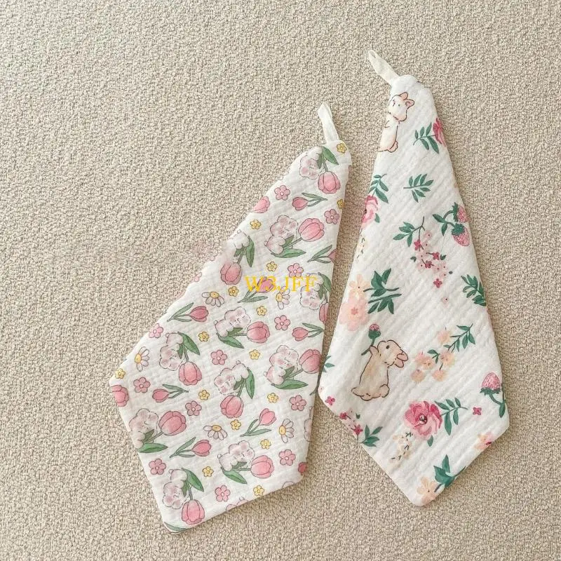 

W3JF Baby Washcloths Newborn Face Towel Baby Burp Cloths Soft Absorbent Wash Towel