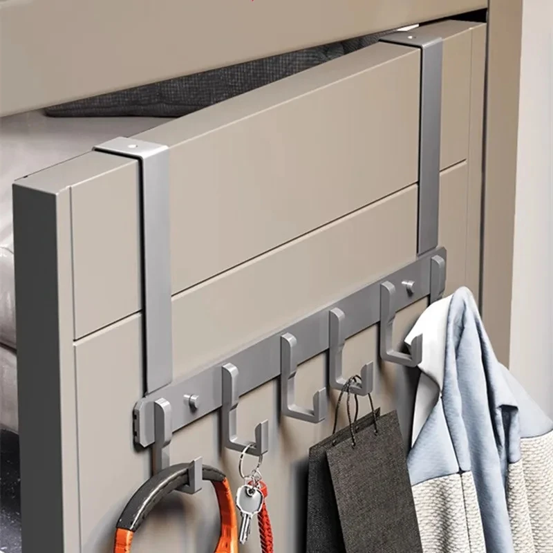 Über dem Türhaken, Über der Tür aus Karbonstahl, Aufhänger für Mantel, Robe, Hut, zum Aufhängen von Kleidung, Badezimmer-Organizer, Handtuchhalter, 6 Haken