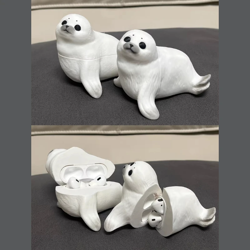 

Seal Animal Cute Earphone Case for Airpods Pro1 2 Custom 3D Print Pla Decoration Originality AirPods1/2/3 Earphone Case Gift