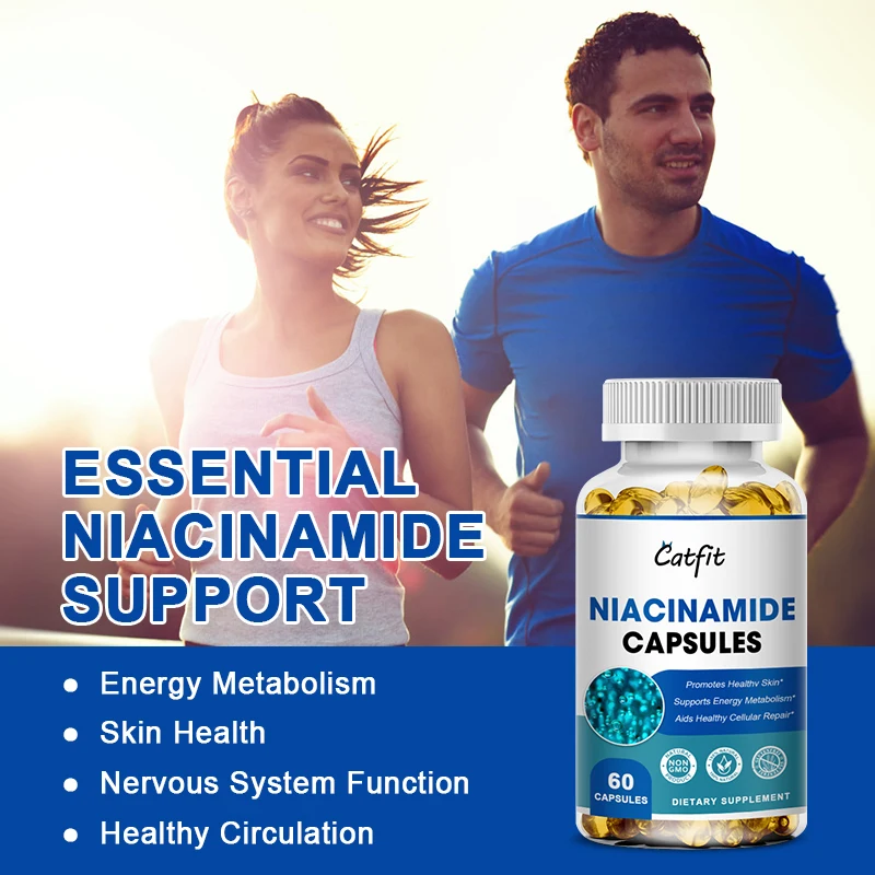 Oral Vitamin B3 Nicotinamide Capsules Skin Cell Health Relieve Rough and Cracked Skin Support Skin Dull