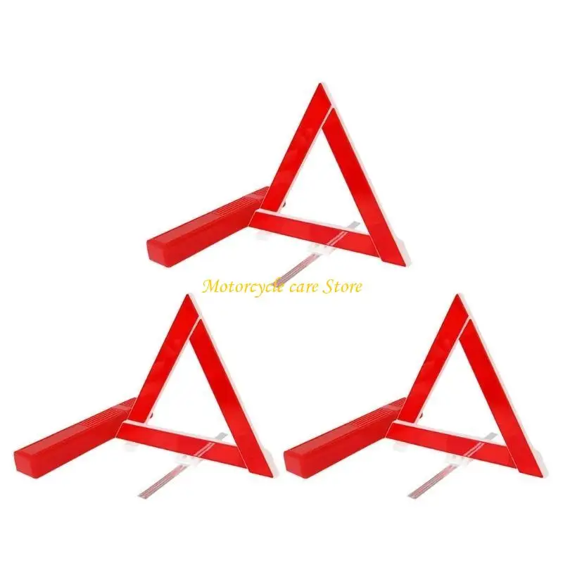 

U75F Reflective Warning Sign Foldable Triangle Car Hazard Breakdown Emergency