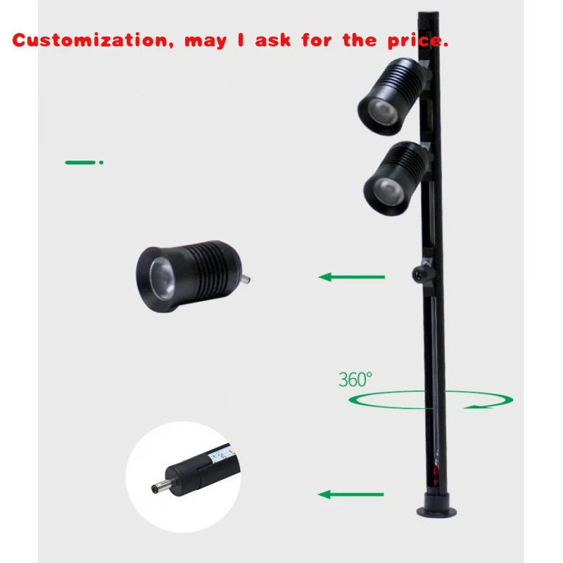 

custom.Luxury Modern Led Spot Adjustable Height Control Jewelry Display Light Watch Counter Showcase Museum Cabinet