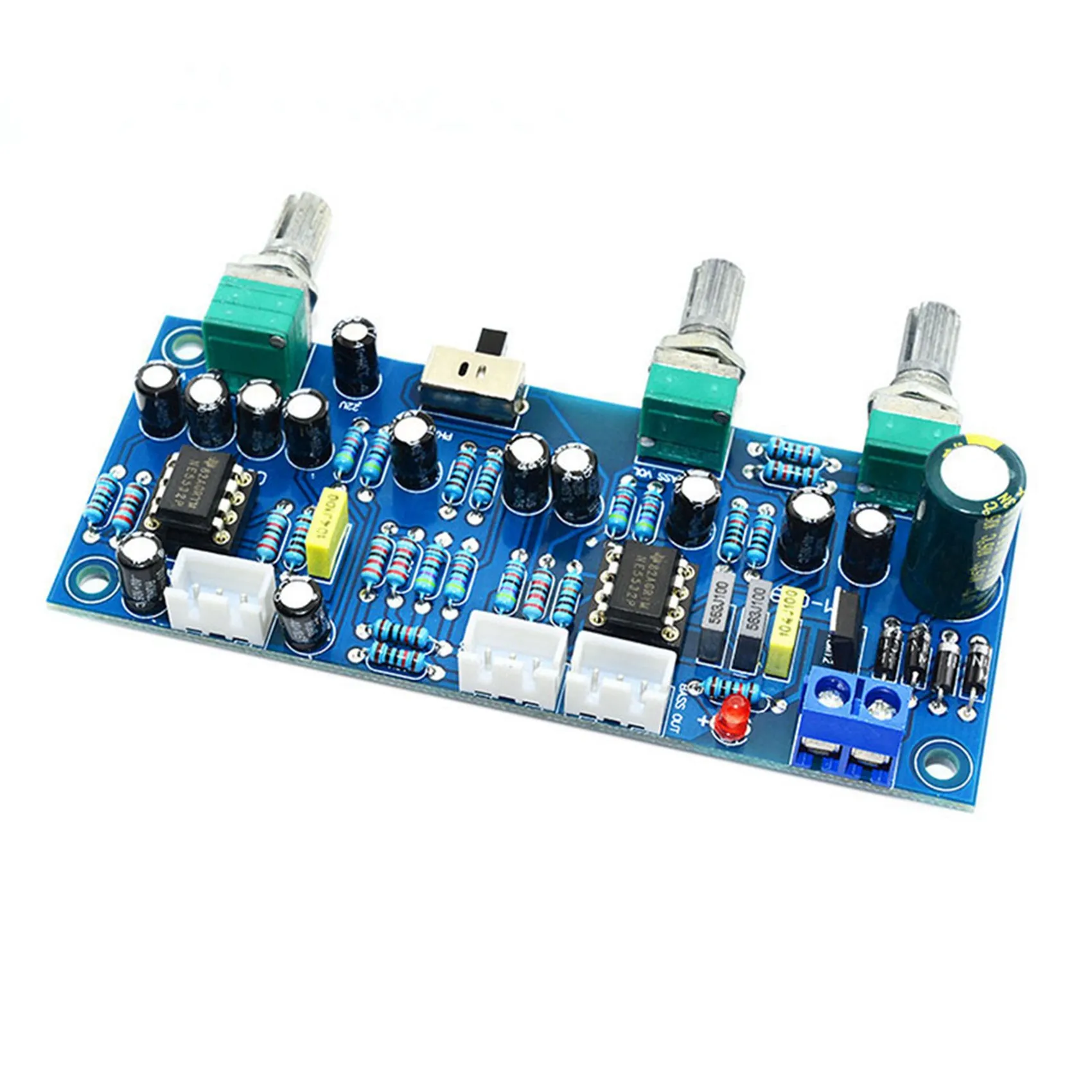 T24C 2X 2.1 Channel Subwoofer Preamp Board Low Pass Filter Pre-Amp Amplifier Board Ne5532 Low Pass Filter Bass Preamplifier