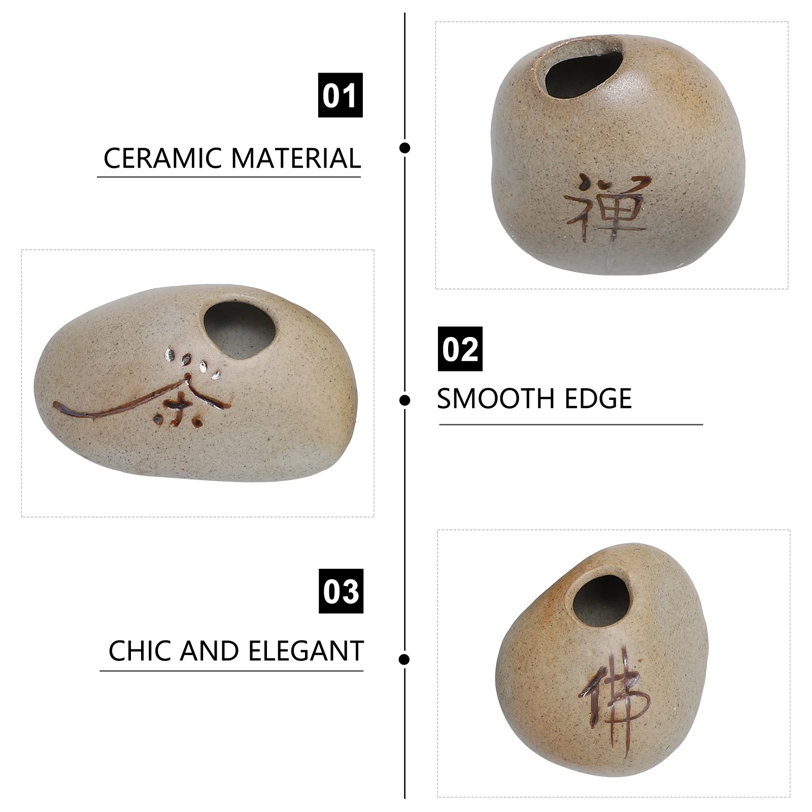 

3Pcs Mini Ceramic Vase Elegant Design Anti Slip Stable Base Home Decor Floral Arrangement Mini Vase Decor Household Decoration