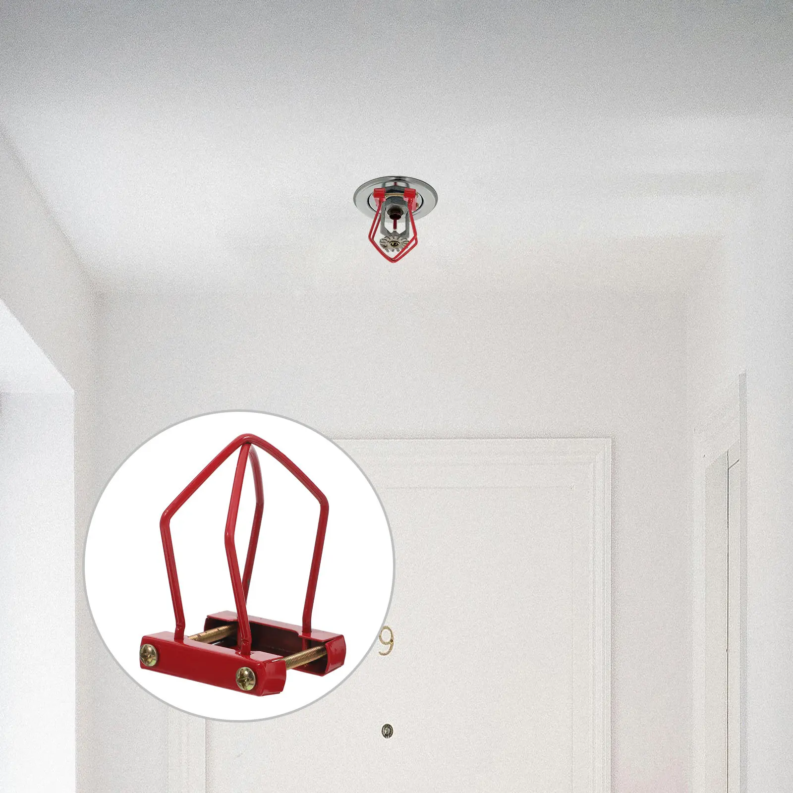 

Fire Sprinkler Non-Disassembly Protective Cover Easy Installation Sprinkler Protector Cage for Ceiling Fire Safety