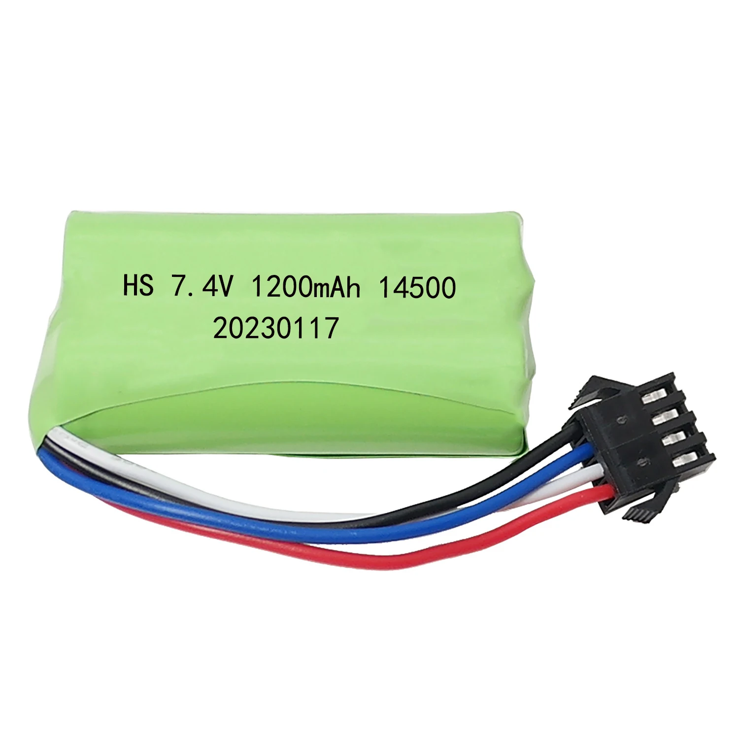 Batería lipo 14500 7,4 V 1200mAh con cargador para juguetes eléctricos, piezas de repuesto de pistola de balas de agua, batería de 7,4 V para coches