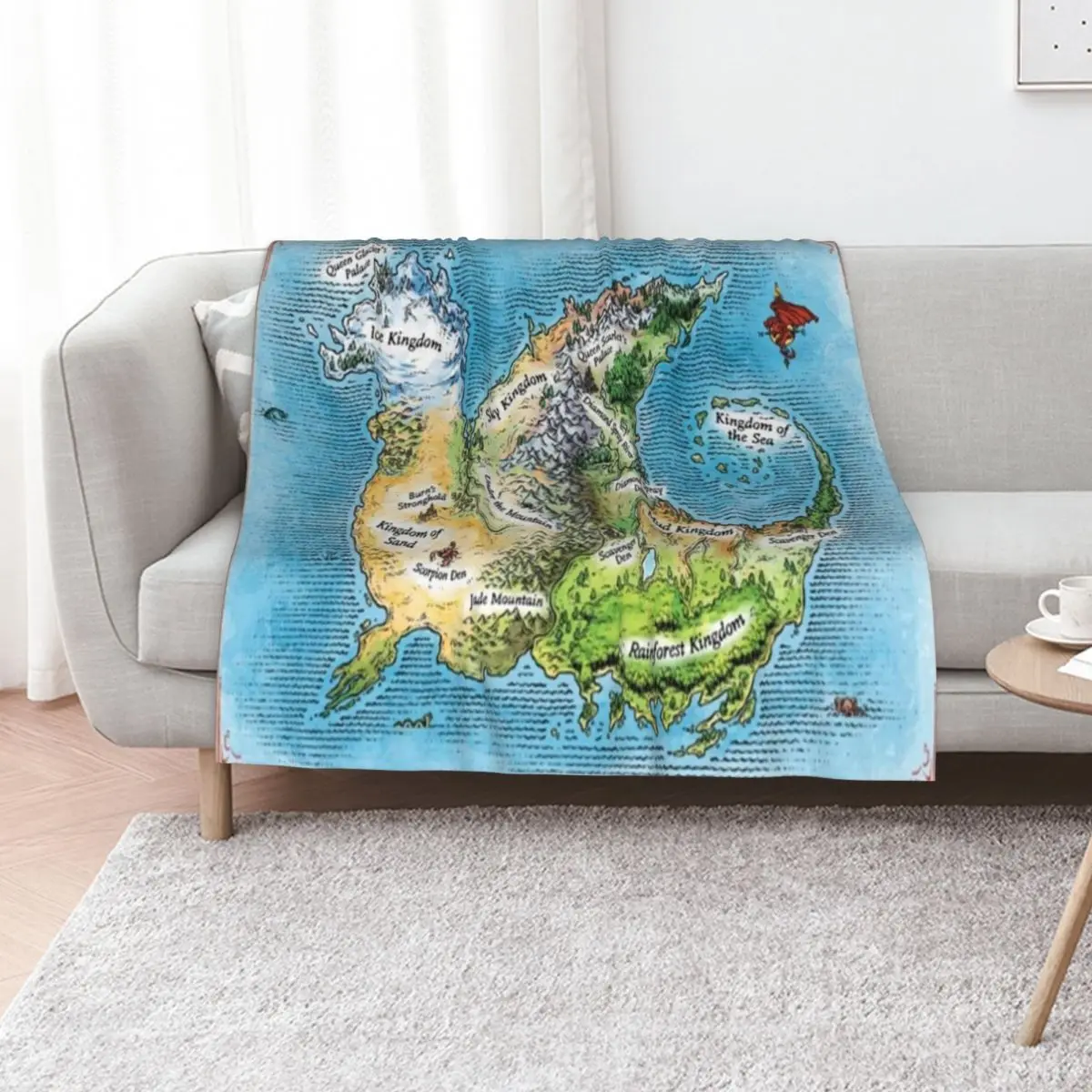 

WOF Maps Throw Blanket Luxury Brand Luxury Thicken Decorative Throw Thins Blankets
